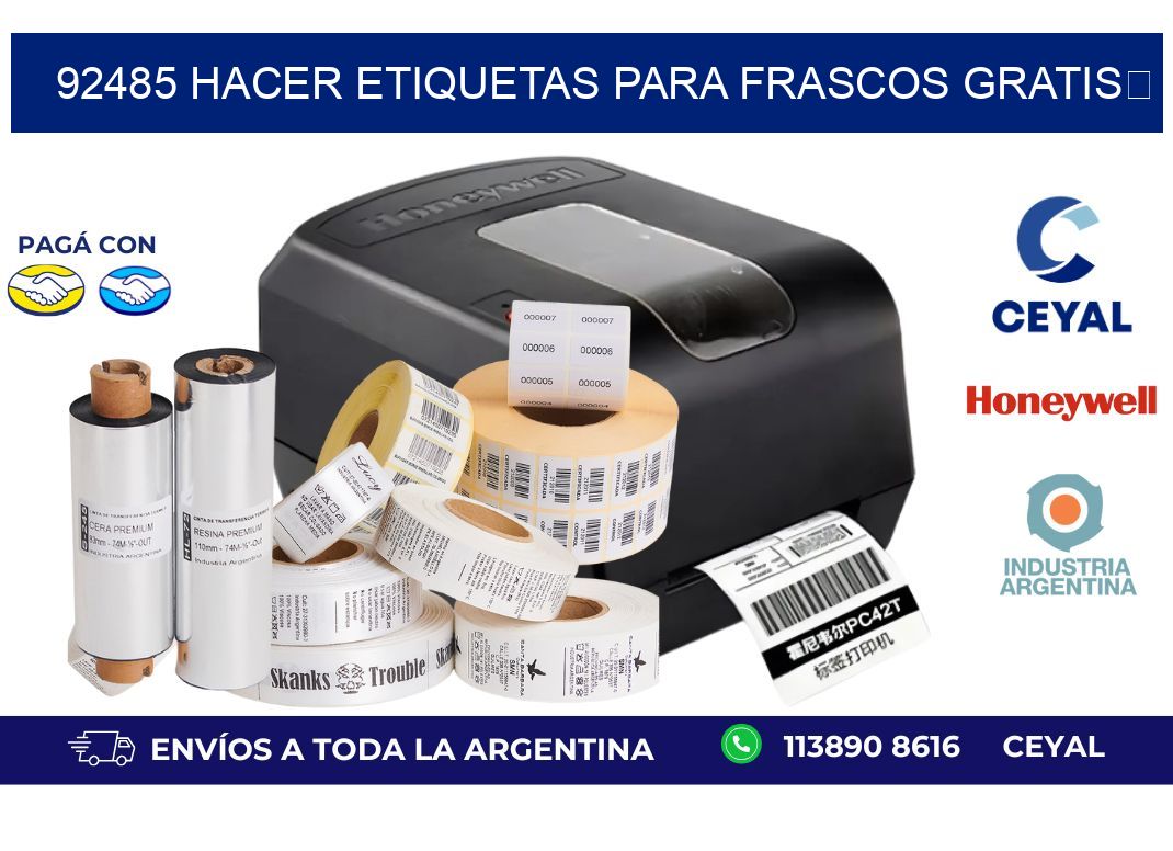 92485 Hacer etiquetas para frascos gratis 